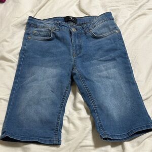 7 For All Mankind Blue Denim Shorts Girls Size 14